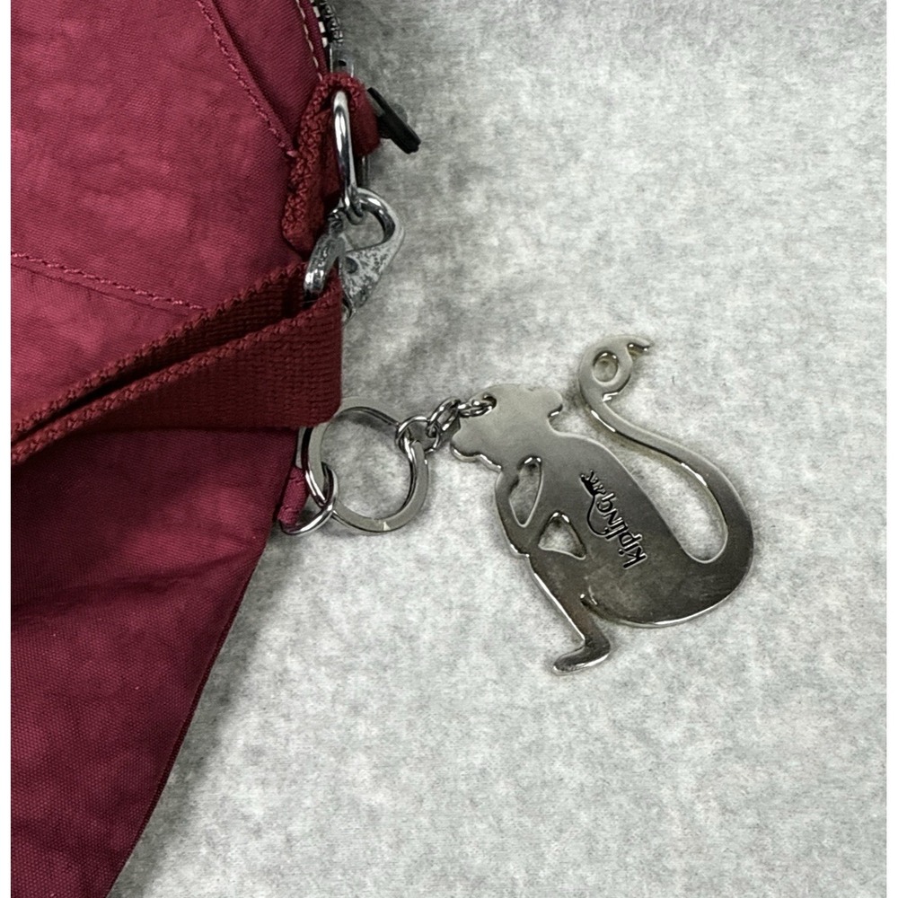 KIPLING Digifly Padded Laptop Case Magenta Strap Monkey Charm Computer Sleeve - Picture 6 of 9